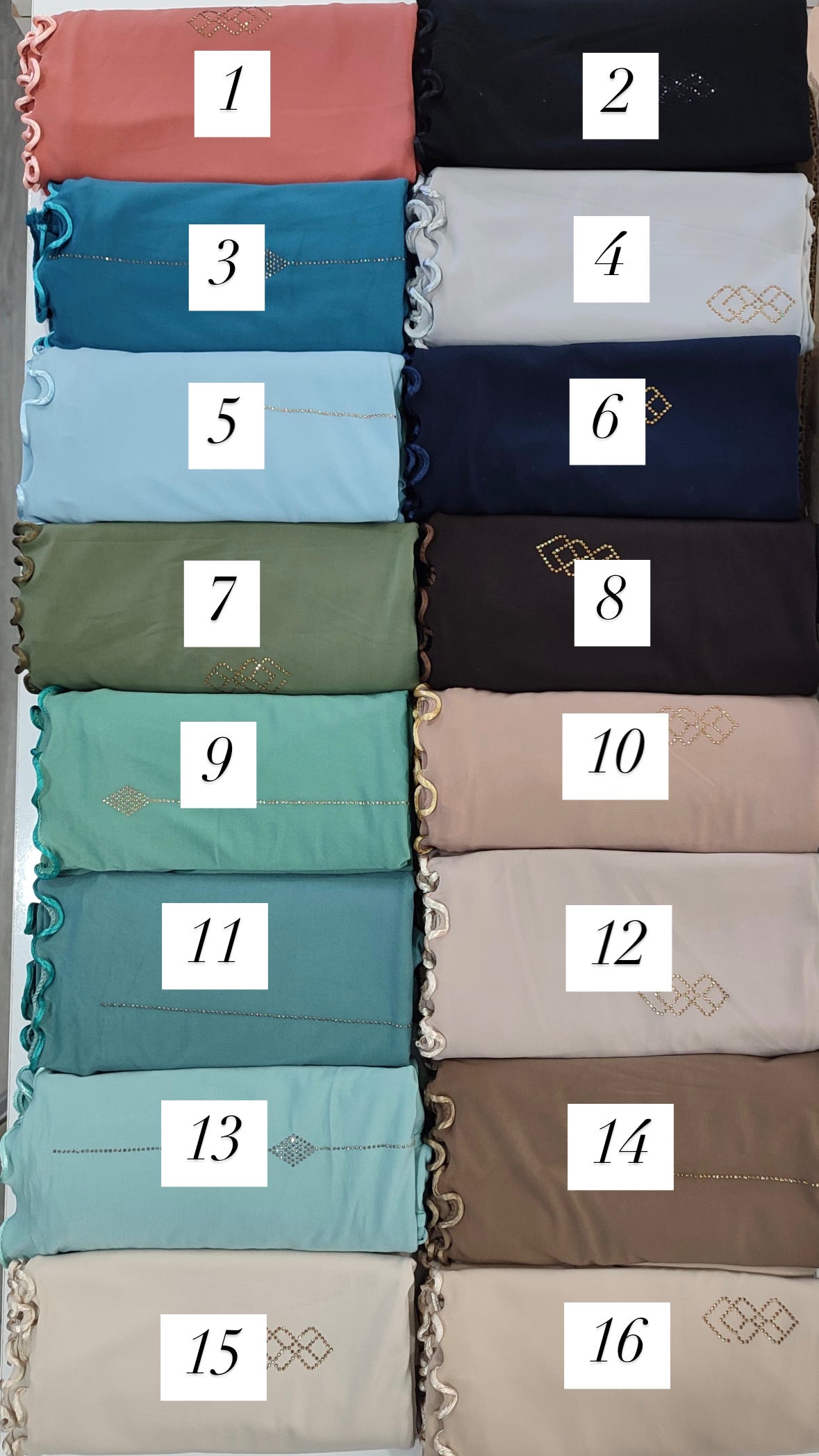 HIJAB LYCRA BORDADO CON PERLAS ( JERSEY PREMIUM)