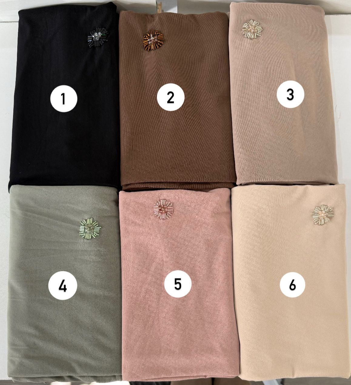 Hijab Lycra Perla (cosidas a mano)