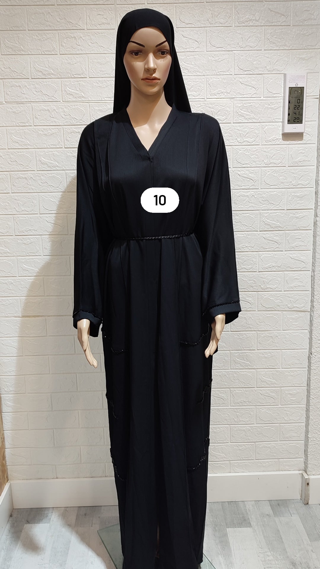ABAYA ABIERTA DUBAI ( CIERRE DE BOTONES )